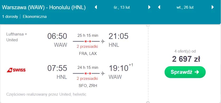 Ile kosztuje lot na Hawaje? Sprawdź ceny i oszczędź na biletach